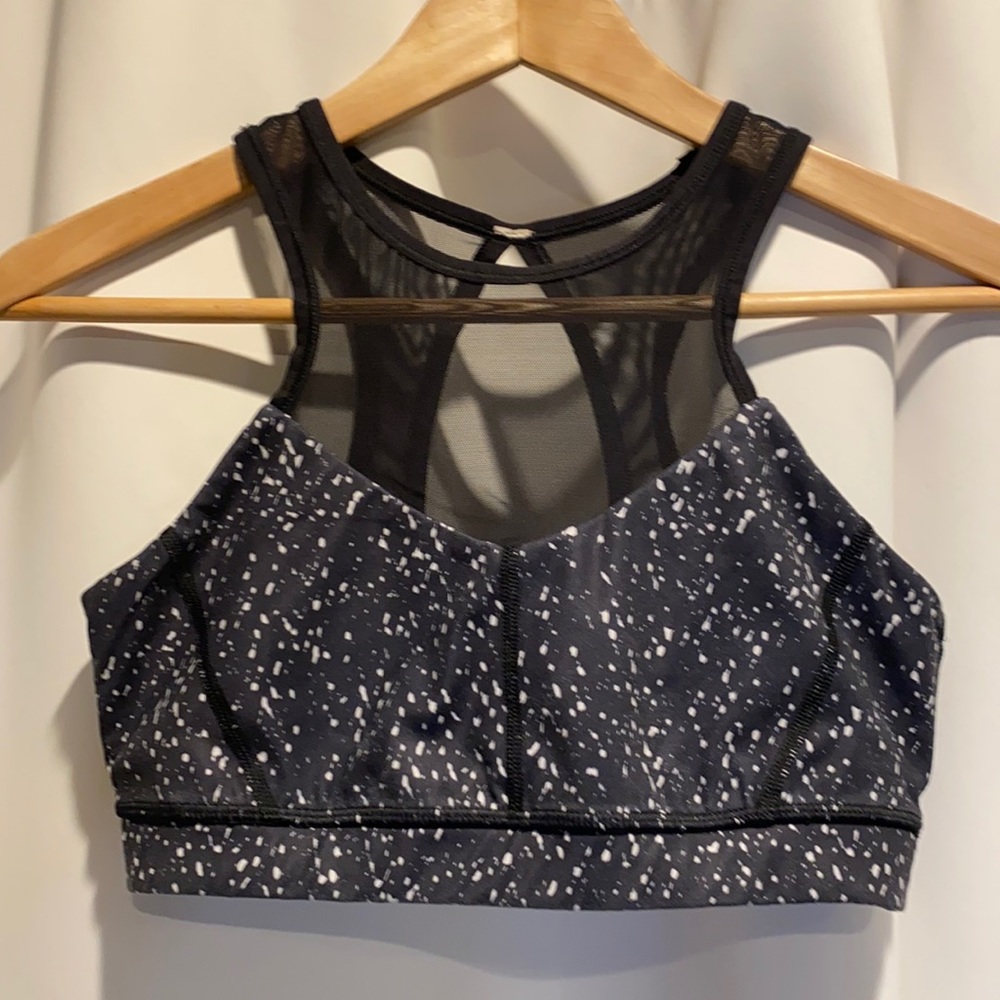 Lululemon High Neck Mesh Sports Bra